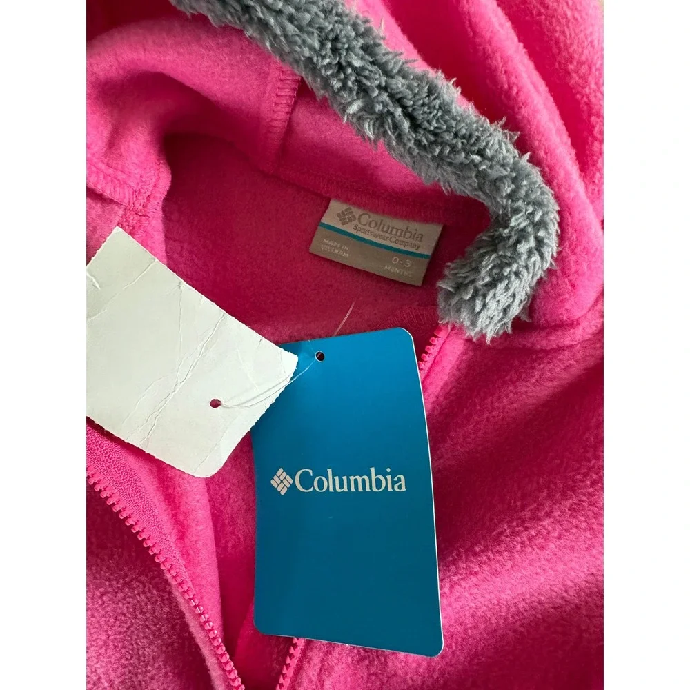 Columbia Western Barlow Bunting Fleece Hooded Coverall 0-3 Months Winter Skiing